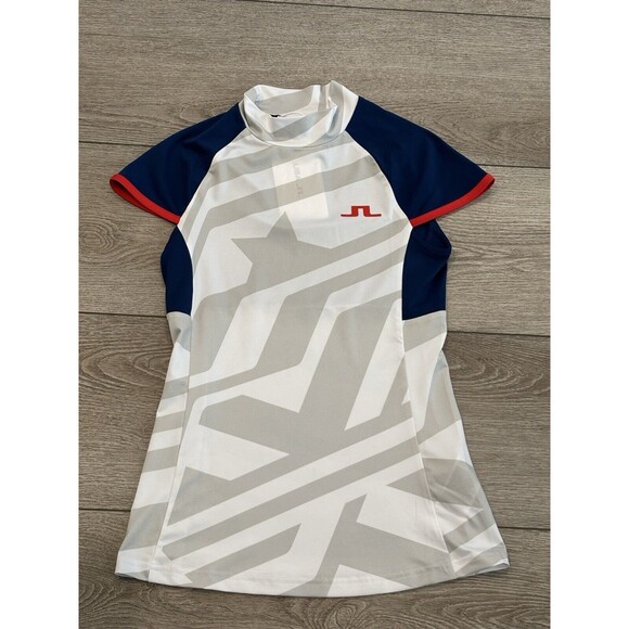 J. Lindeberg Golf Yvette Polo USA Olympics Women Size Small Preppy - Picture 1 of 6
